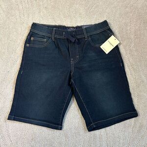 Lucky Brand Classic Straight Stretchy Dark Wash Jean Shorts Kids M NWT